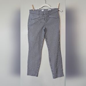 💚Gap‎ Women’s White Stripe Pants Skinny Ankle Size 4🧡💜